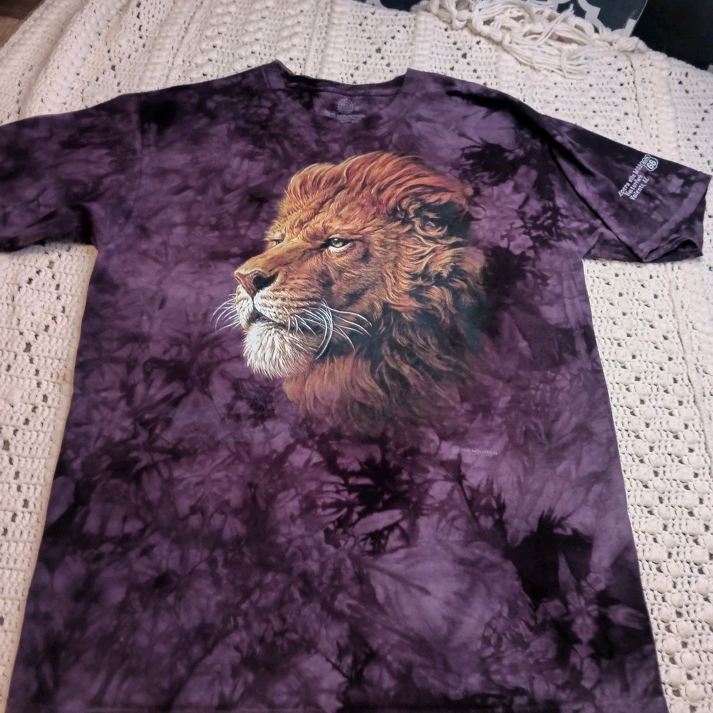 The Mountain Lion Tie Dye Purple King Of The‎ Jungle Nature Roar Wildlife Park